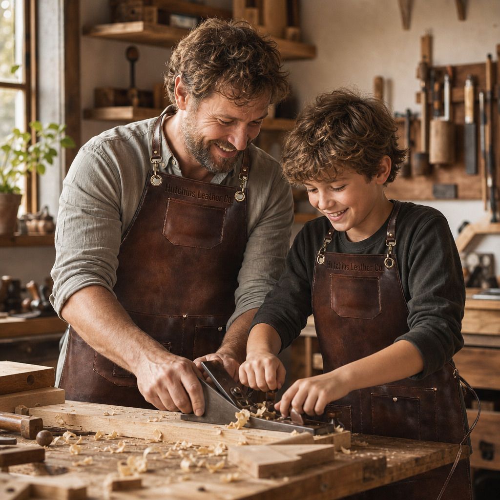 Shared moment with the Hutchins Leather Co. Apron