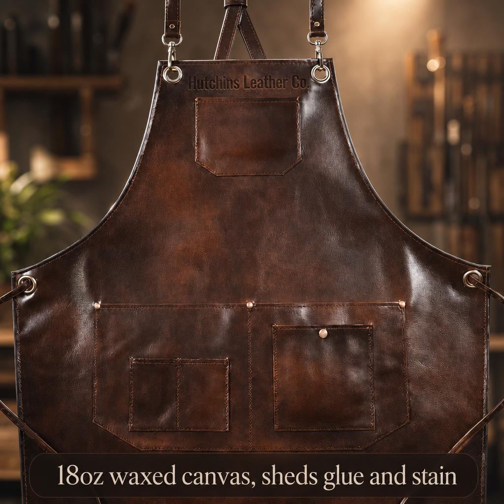 18oz waxed canvas, sheds glue and stain
