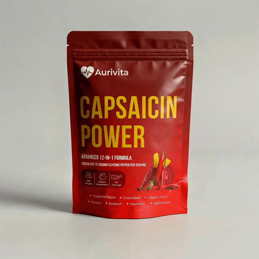 Aurivita Capsaicin Power - Cayenne Pepper Softgels For Erectile Dysfunction