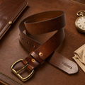 Volterra Italian Leather Belt + Solid Brass Buckle