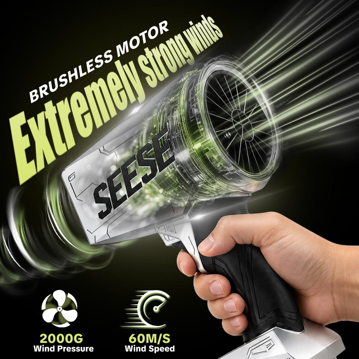 SEESE CYBER-001 Cordless Leaf Blower