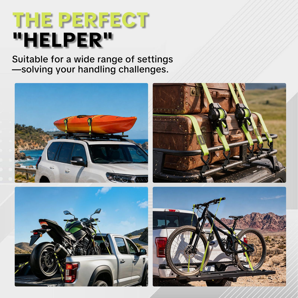 SEESE PRO Retractable Ratchet Straps