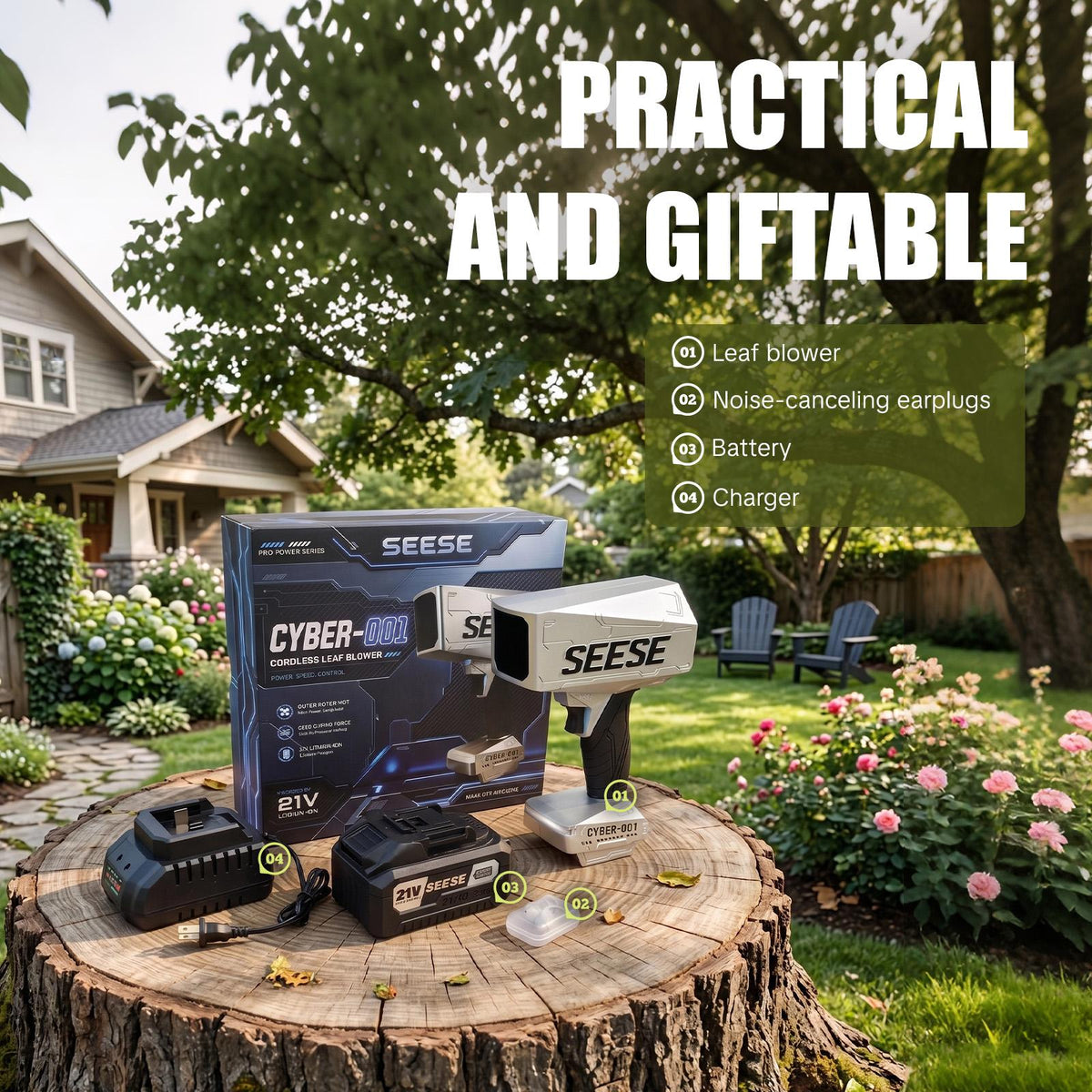 SEESE CYBER-001 Cordless Leaf Blower