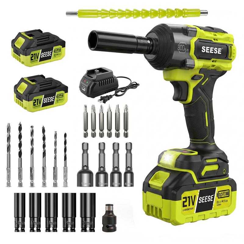 SEESE PRO 3-in-1 Impact Wrench — 590 ft-lbs, Drill and Driver