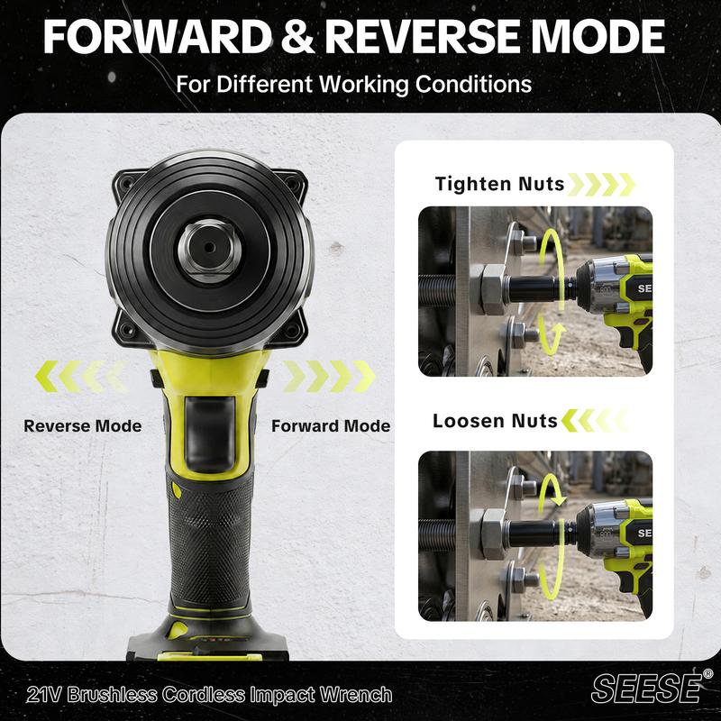 SEESE PRO 3-in-1 Impact Wrench — 590 ft-lbs, Drill and Driver