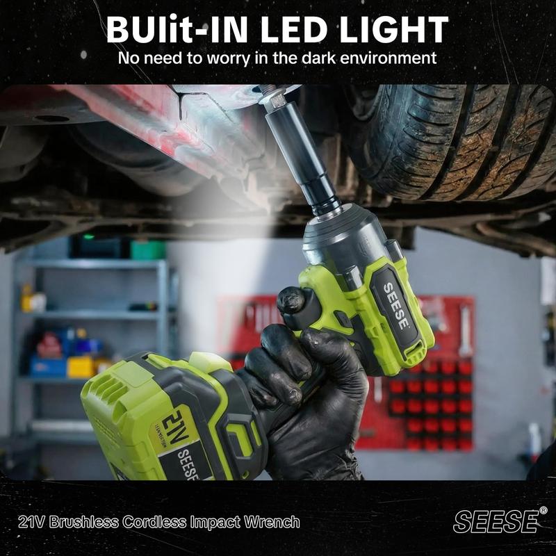 SEESE PRO 3-in-1 Impact Wrench — 590 ft-lbs, Drill and Driver