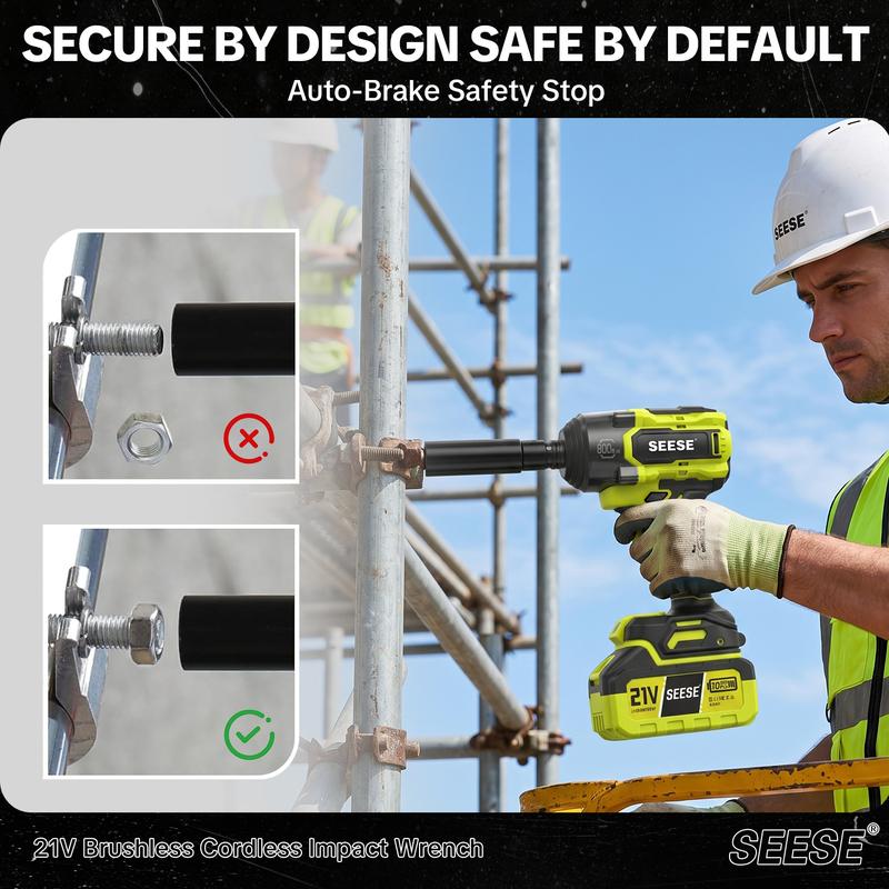 SEESE PRO 3-in-1 Impact Wrench — 590 ft-lbs, Drill and Driver