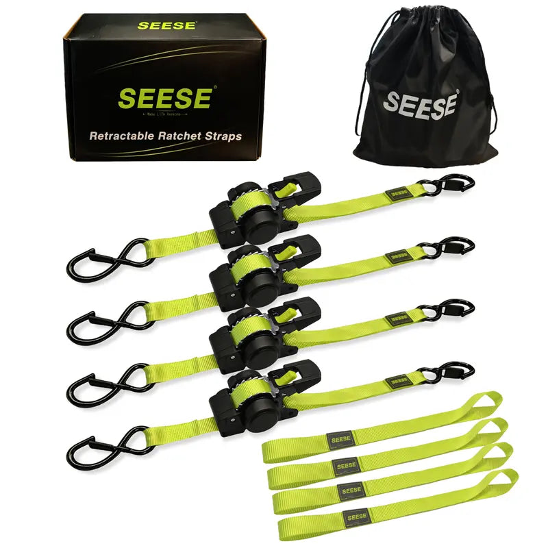 SEESE PRO Retractable Ratchet Straps
