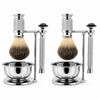 Sheffield Brass Safety Razor + Badger Brush Set
