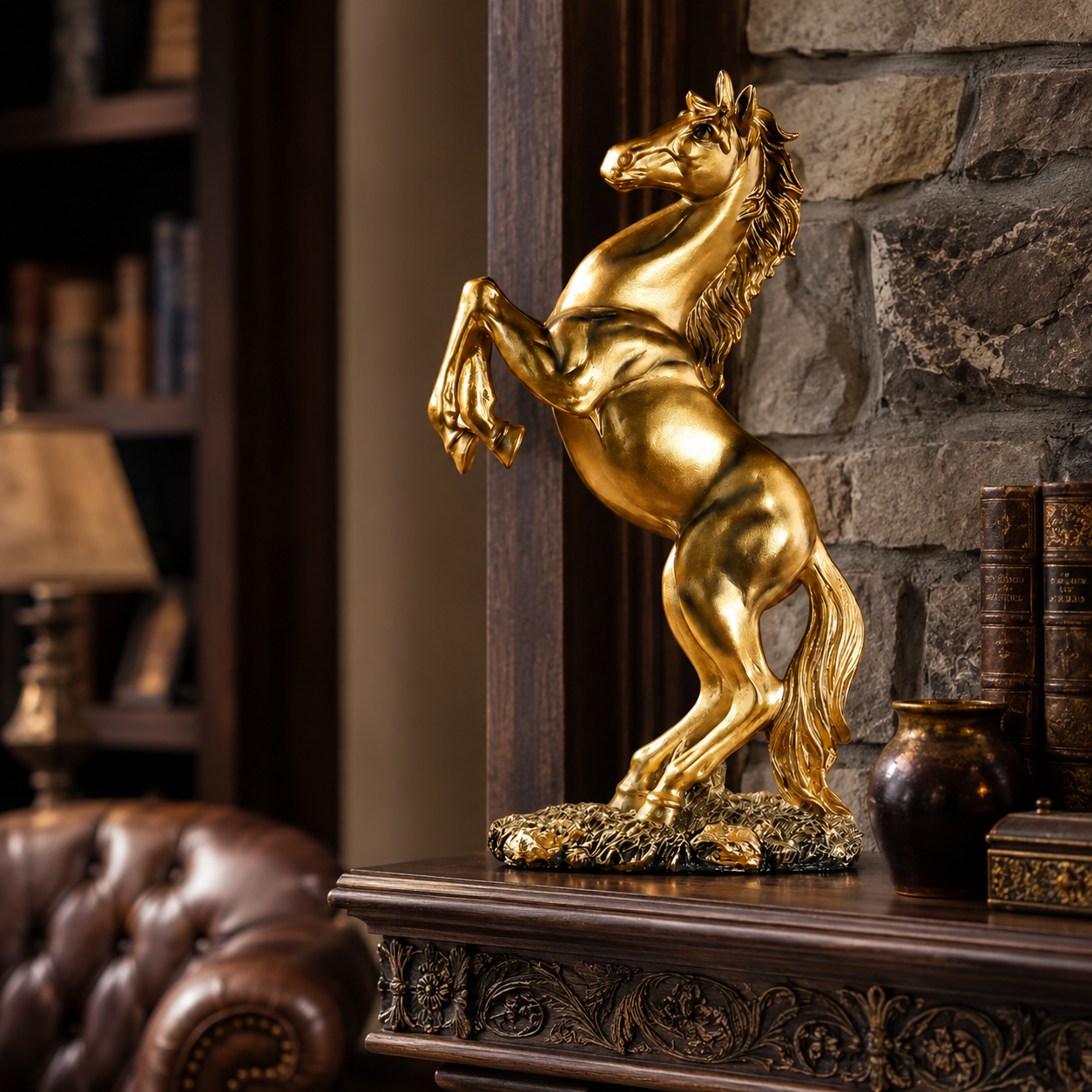Delacroix Bronze Stallion