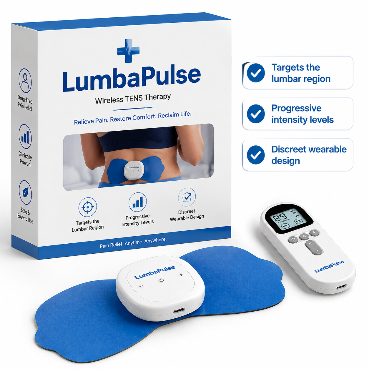 LumbaPulse™ Lower Back Relief Device
