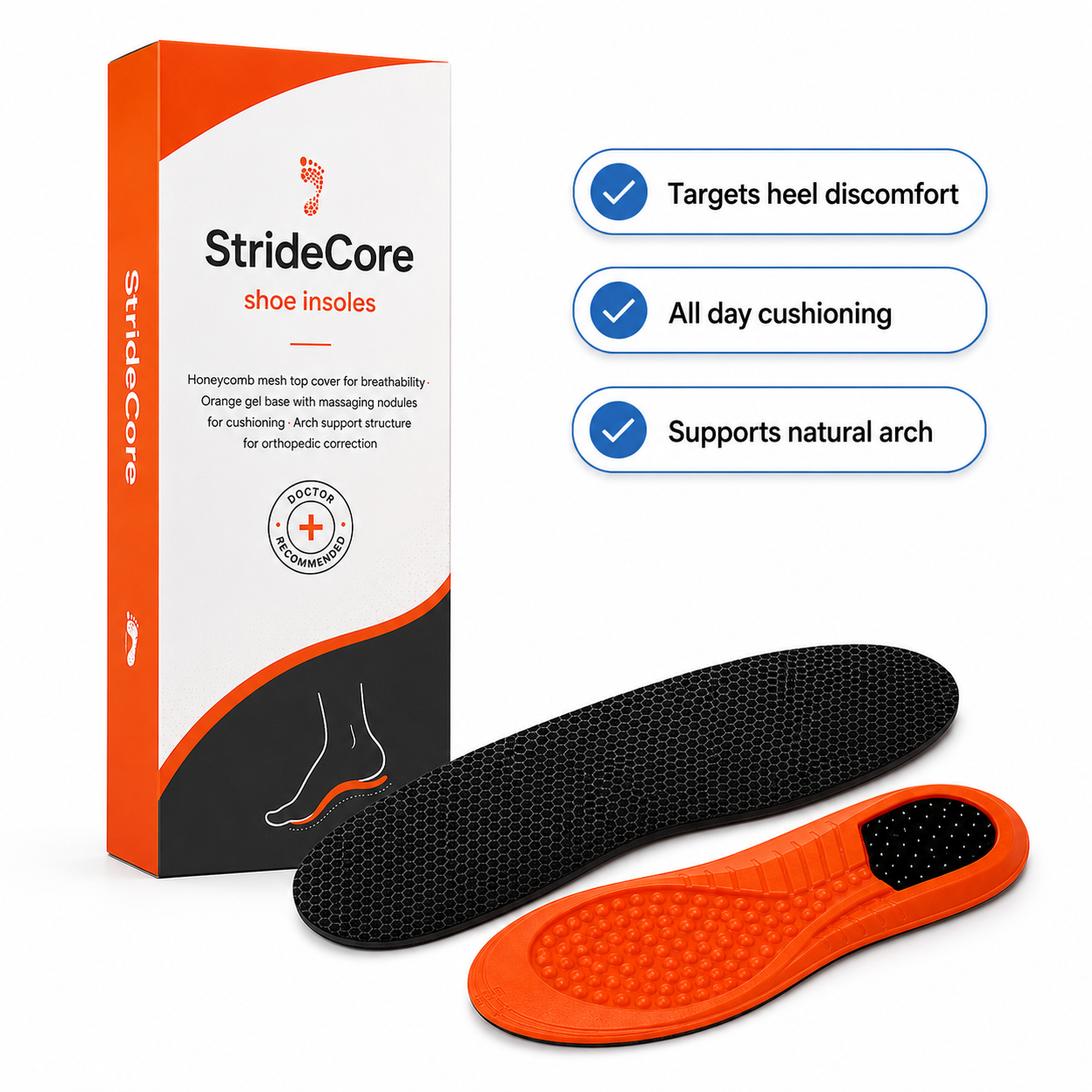 StrideCore Orthopedic Insoles