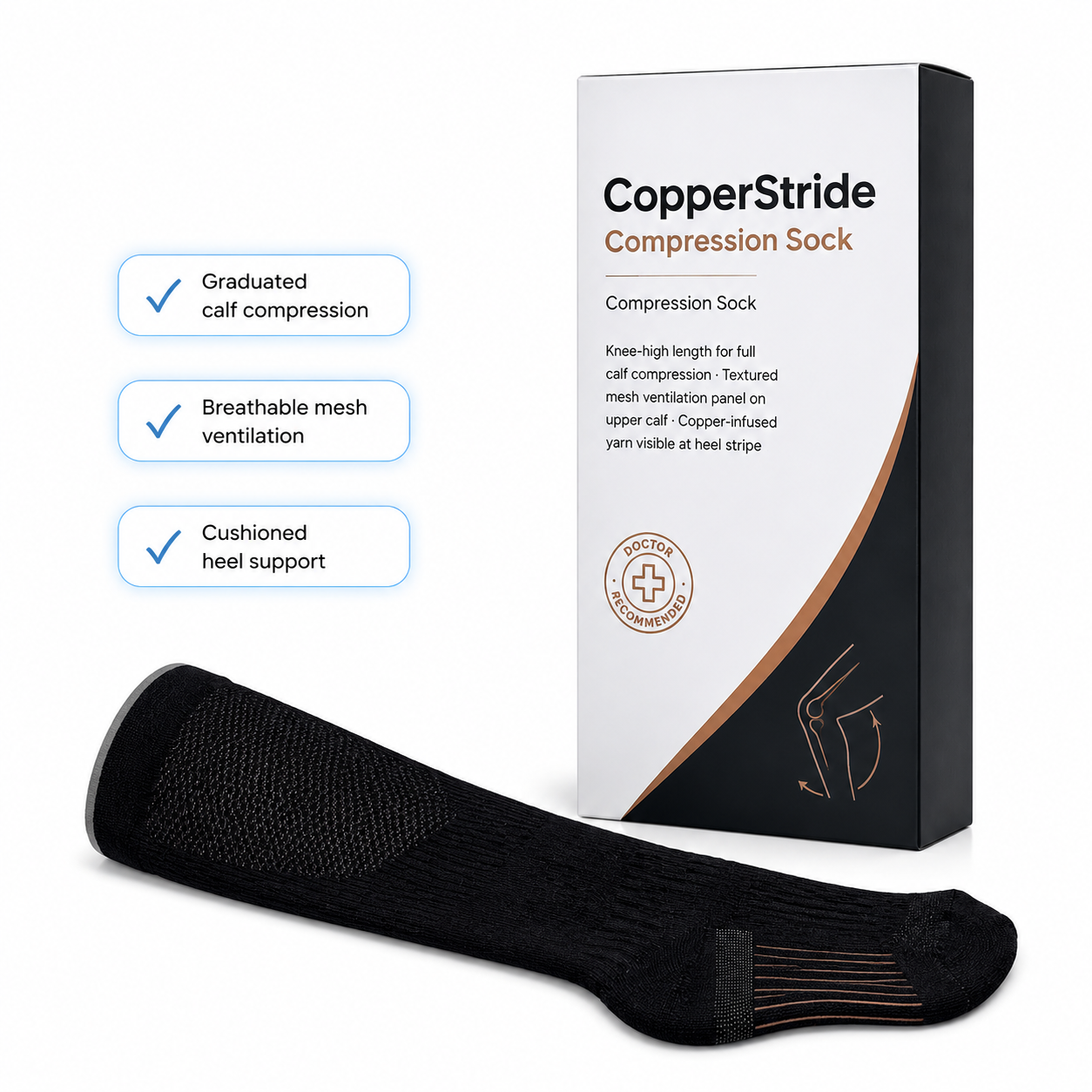 CopperStride Compression Sock