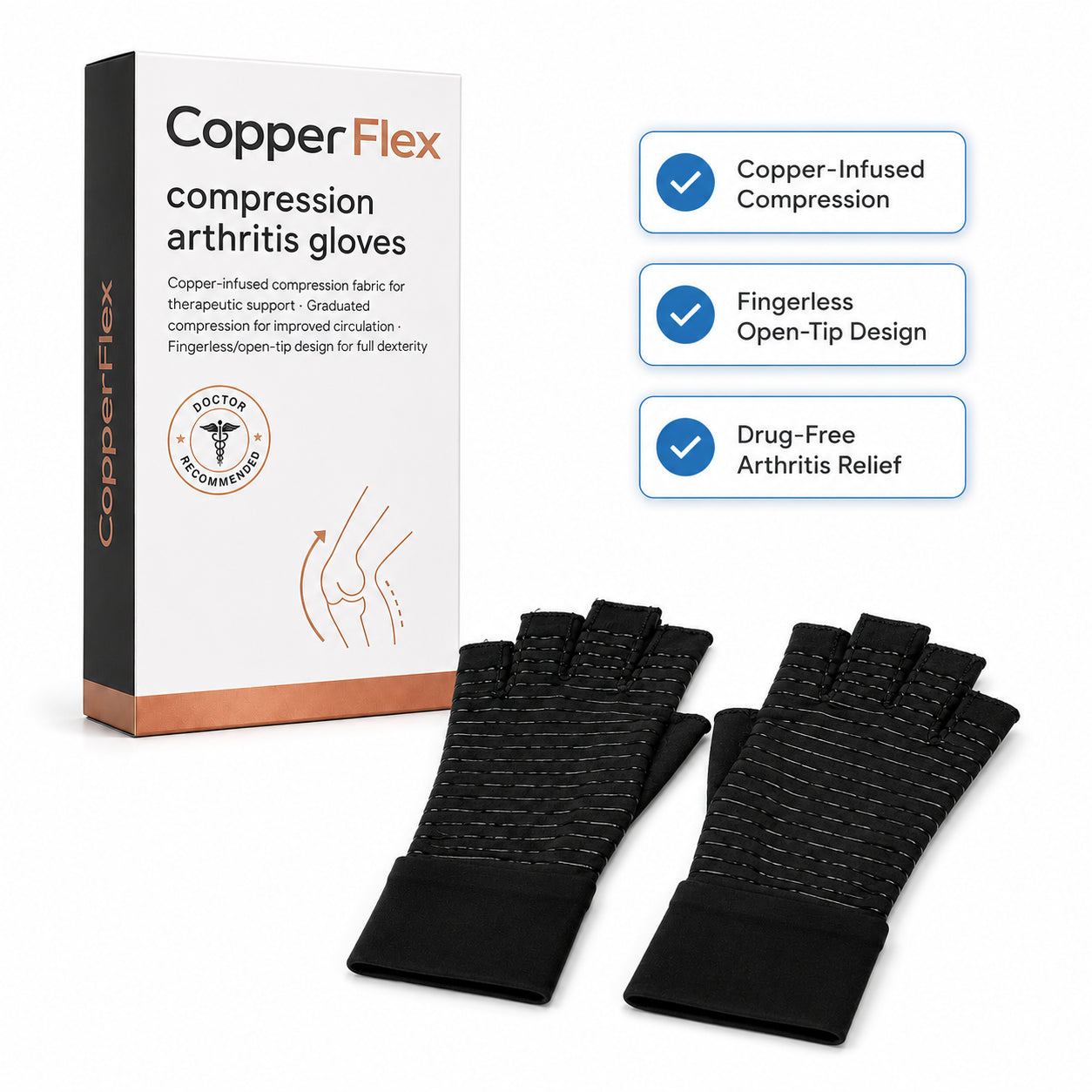 CopperFlex Compression Gloves
