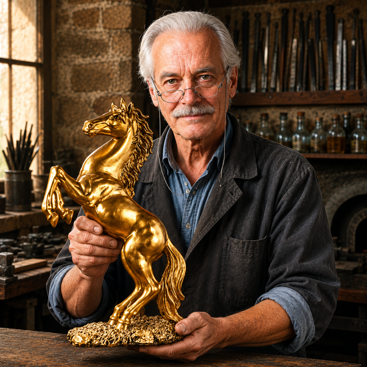 Delacroix Bronze Stallion