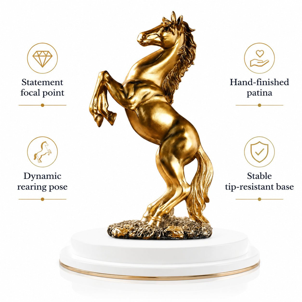 Delacroix Bronze Stallion