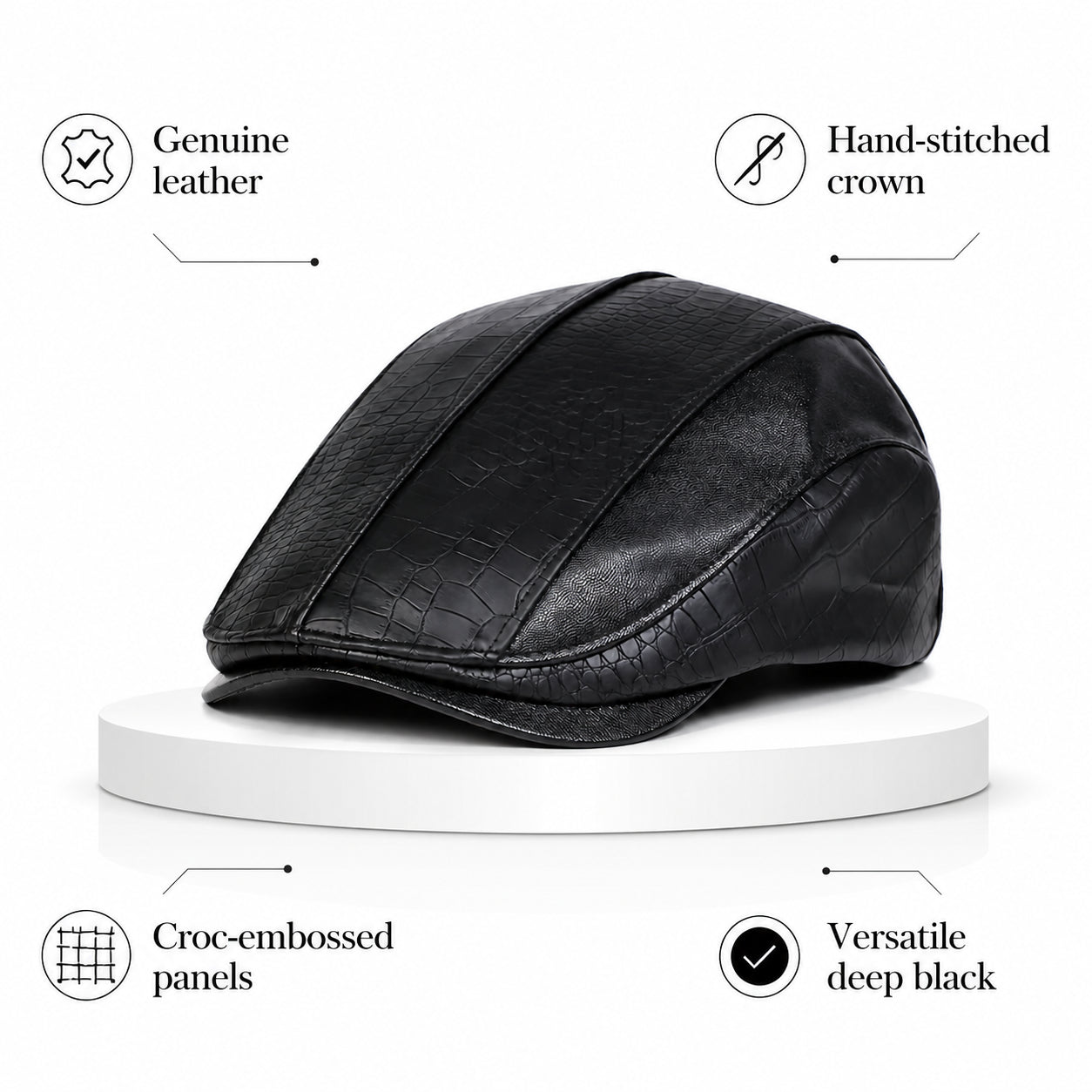 Valenti Leather Cap