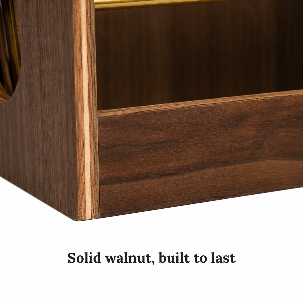Sidetracked Workshop Solid Walnut Vinyl Crate