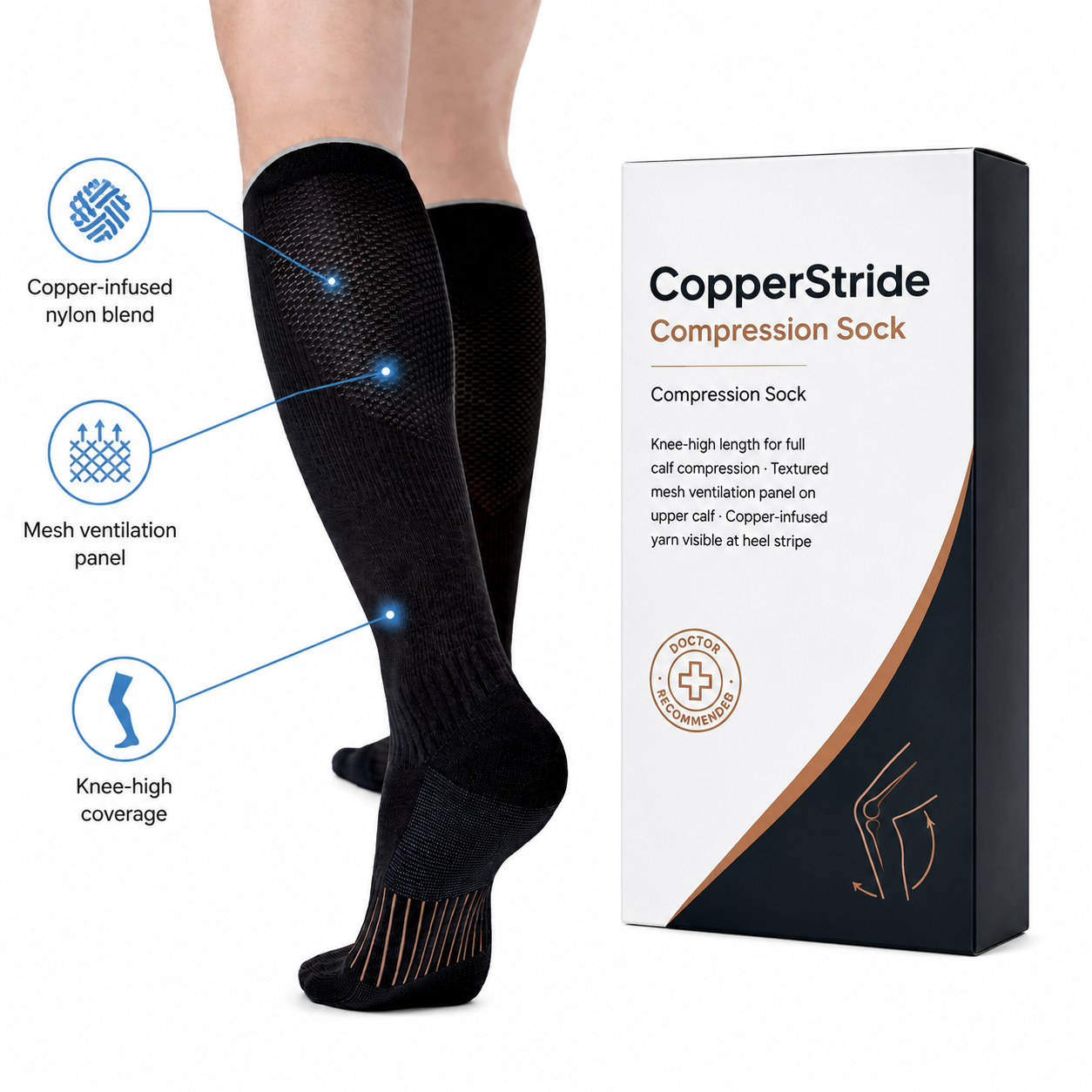 CopperStride Compression Sock