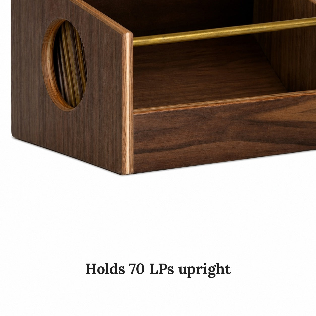 Sidetracked Workshop Solid Walnut Vinyl Crate