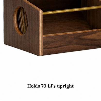 Sidetracked Workshop Solid Walnut Vinyl Crate