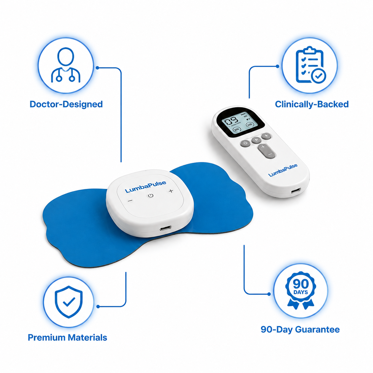 LumbaPulse™ Lower Back Relief Device