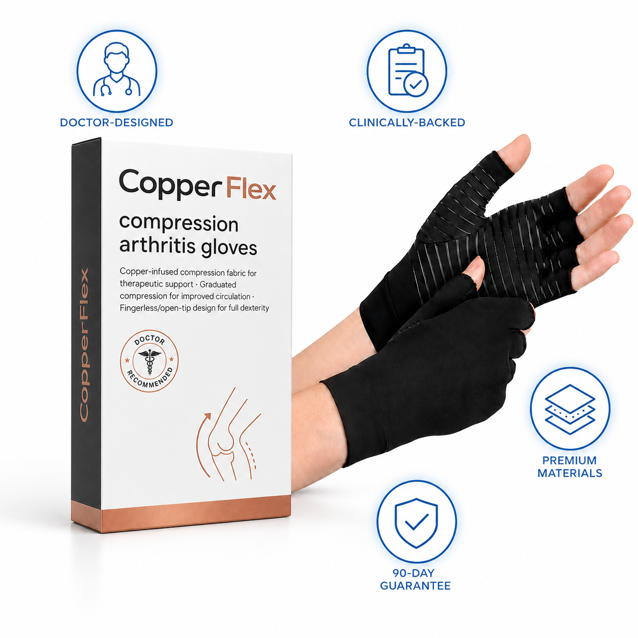 CopperFlex Compression Gloves