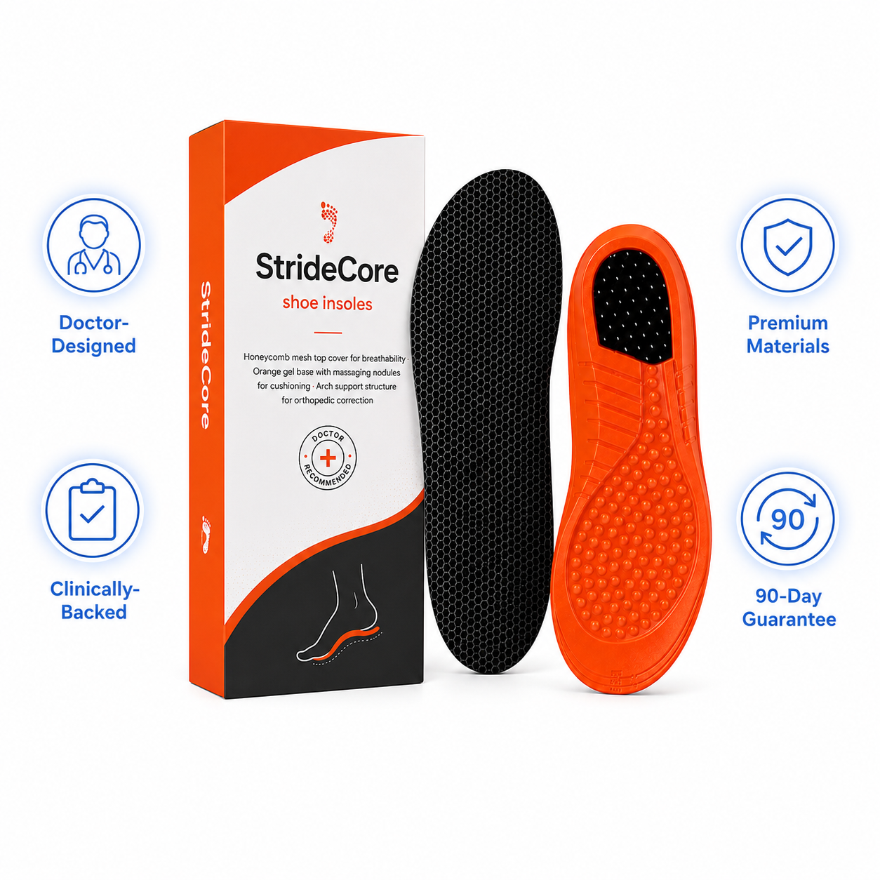 StrideCore Orthopedic Insoles