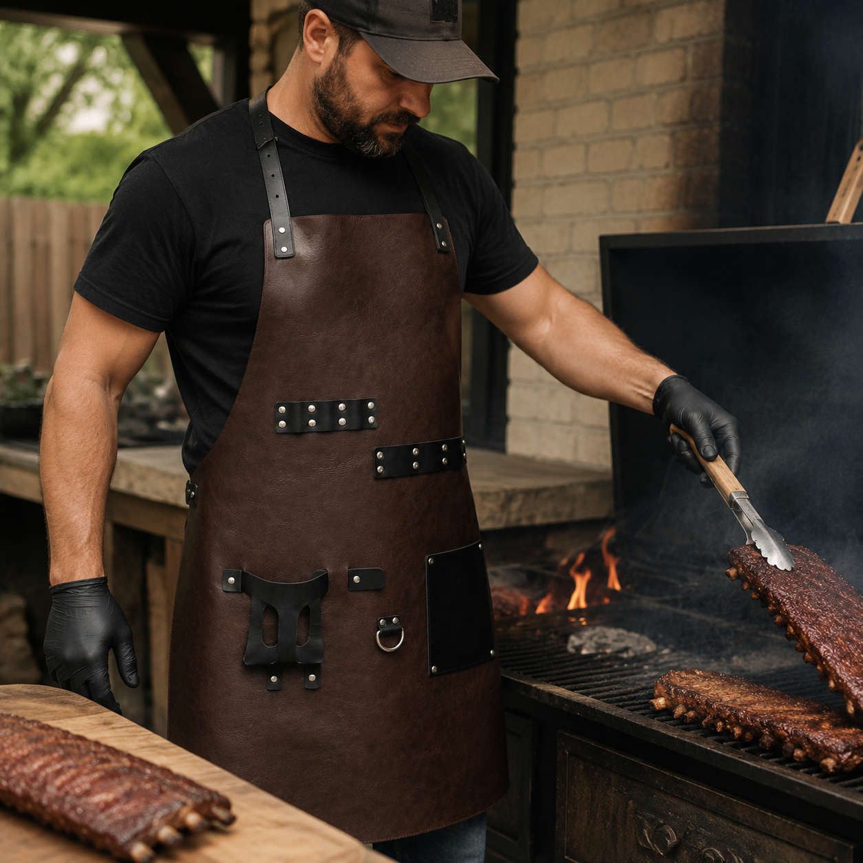 Emberhide Leather BBQ Apron