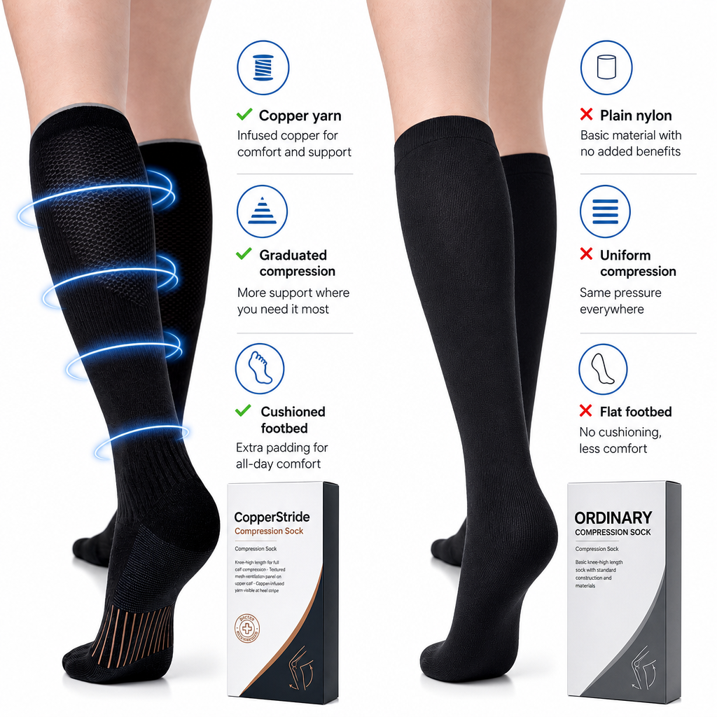 CopperStride Compression Sock