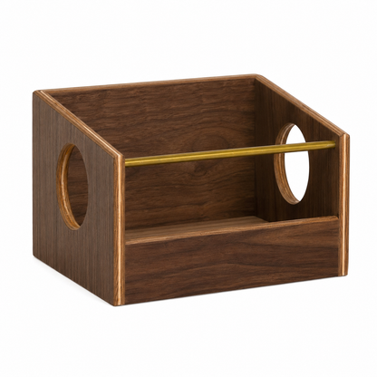 Sidetracked Workshop Solid Walnut Vinyl Crate