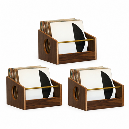 Sidetracked Workshop Solid Walnut Vinyl Crate
