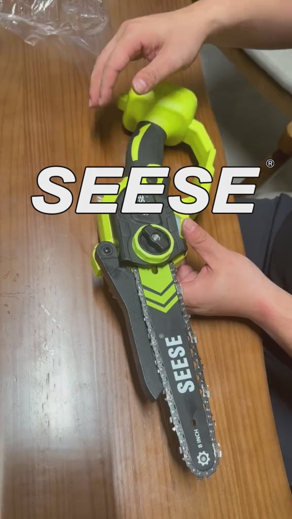 SEESE PRO 2-in-1 Pole Saw — Detaches Into an 8 in Chainsaw