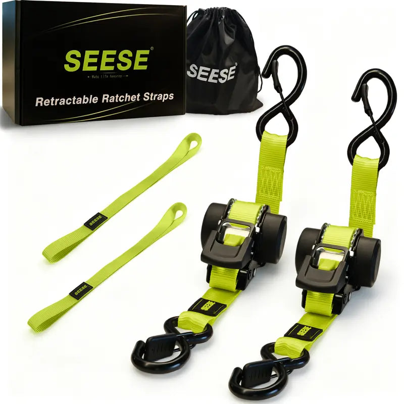 SEESE PRO Retractable Ratchet Straps